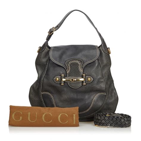 gucci black pelham bag|gucci pelham hobo.